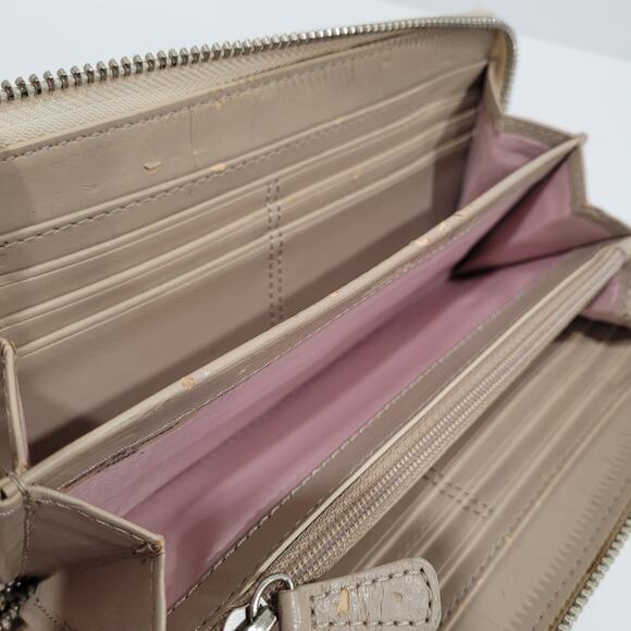 Coach Wallet Continental Canvas Floral Signature Beige Large Embellished Fair - Picture 8 of 9